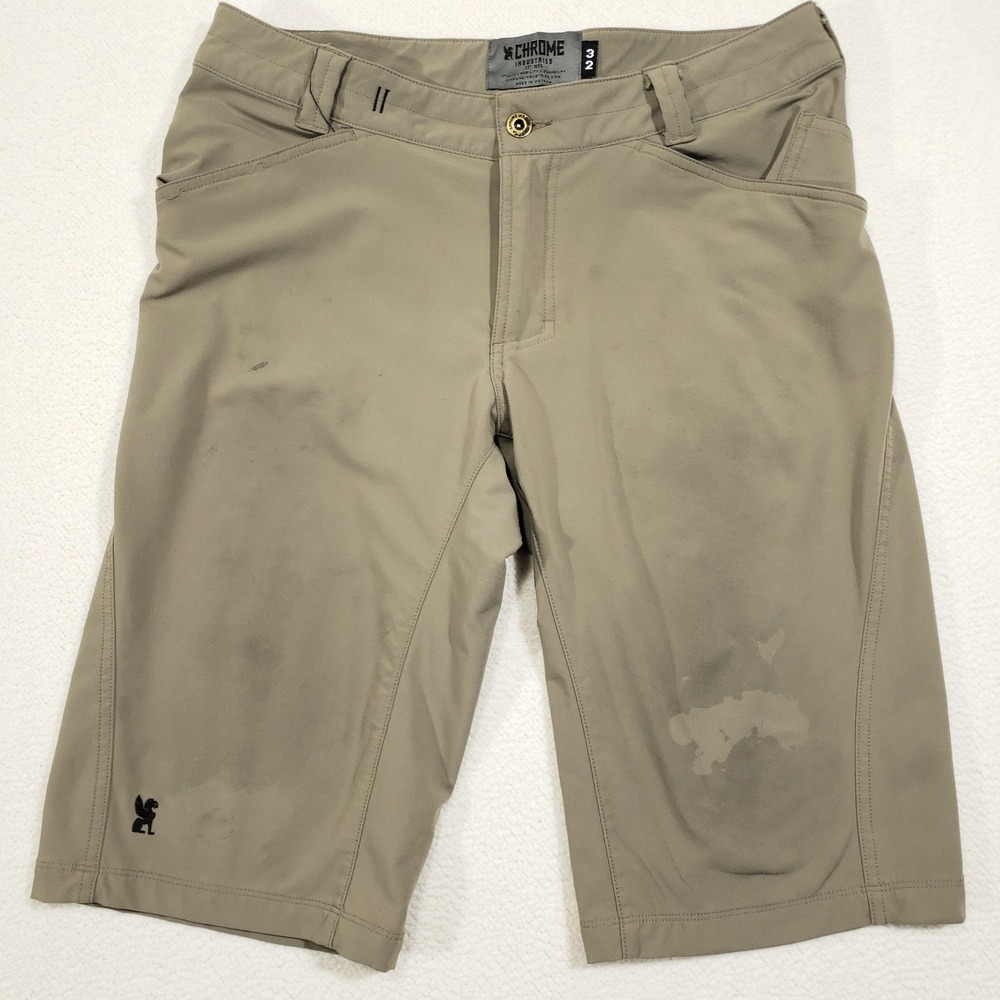 Chrome Industries Shorts Men‎ 32 Tan Stretch Cycling Utility 000541 121516